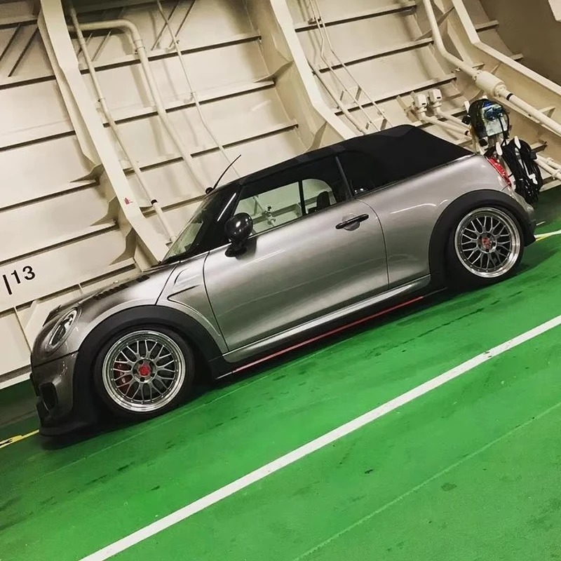 AG Style New Carbon Fiber Side Skirt for MINI JCW F56 F57 COOPER Side Separator Body Kit with Towing Hitch Cut-Outs